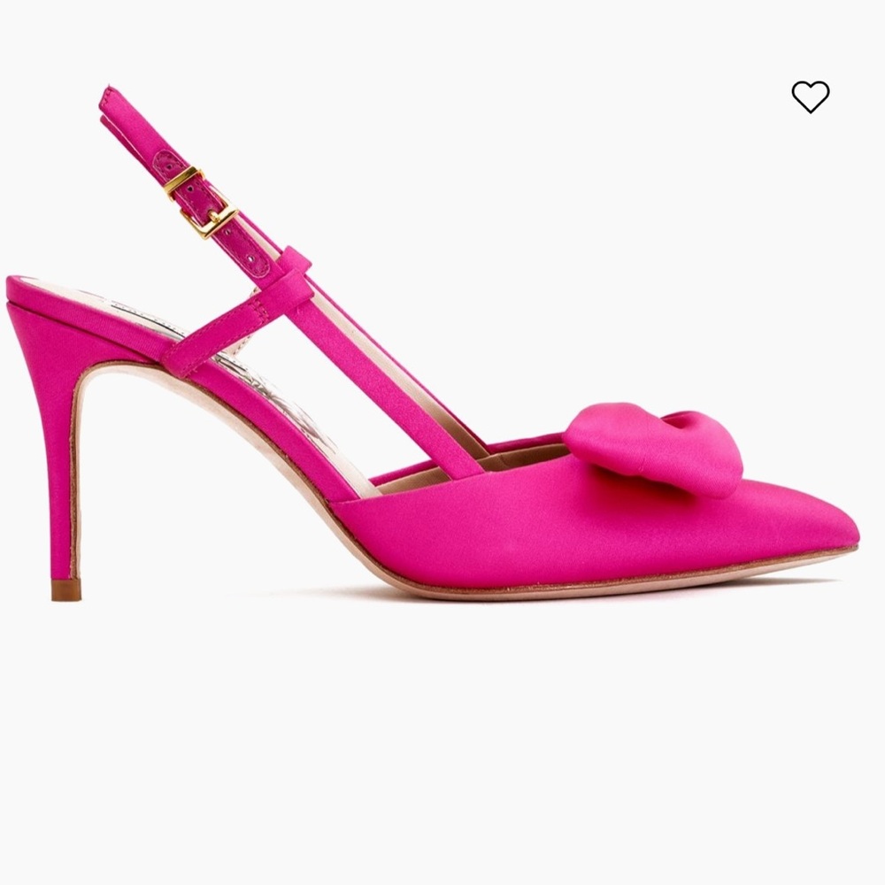 Sachin + Babi Pink Slingback Heels with Bow Detail